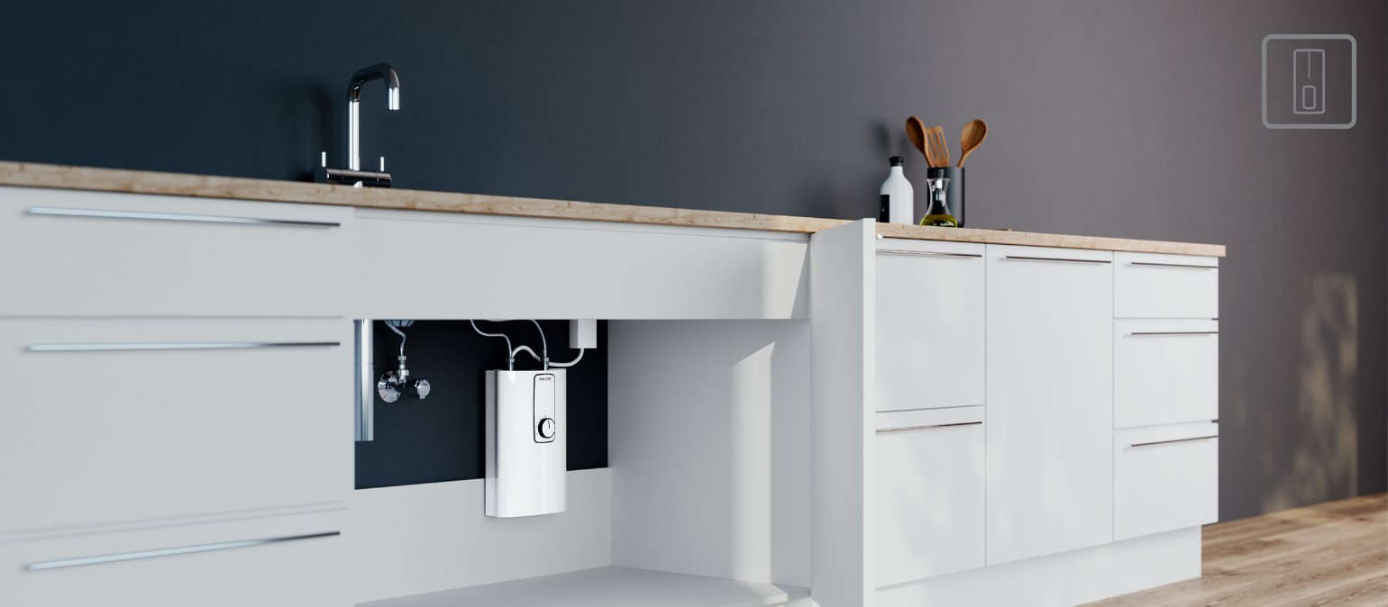 STIEBEL ELTRON DCE 11/13: Αντοχή σε άλατα και σκληρό νερό κάτω από τον νεροχύτη Ο STIEBEL ELTRON DCE 11/13, ένας σύγχρονος ταχυθερμαντήρας για εγκατάσταση κάτω από τον νεροχύτη.