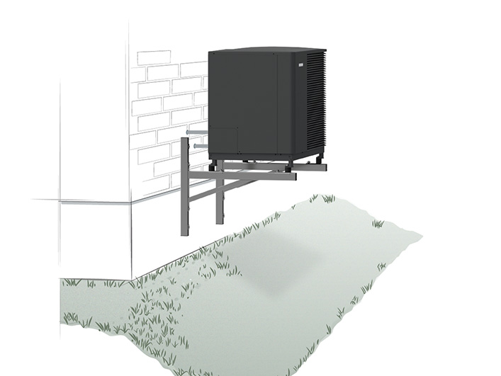 Εγκατάσταση αντλίας θερμότητας σε δάπεδο με accessories