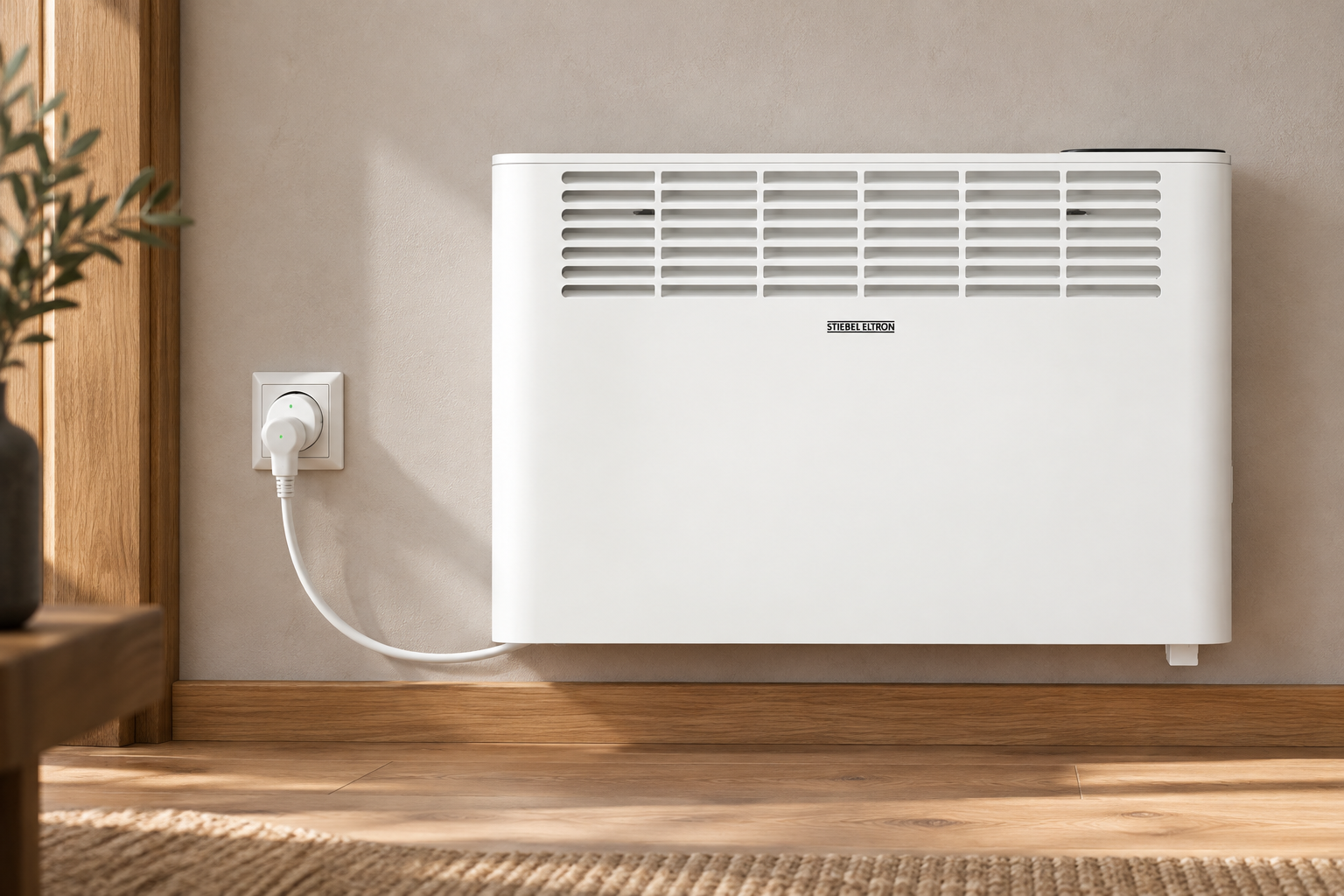 Θερμοπομπός CNS Plus LCD συνδεδεμένος σε εξωτερική smart plug