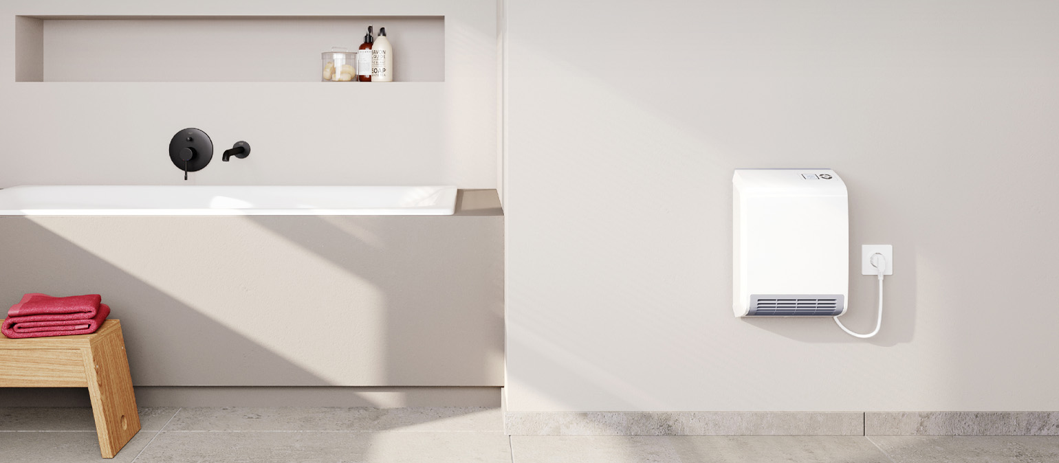 Ασφαλές αερόθερμο μπάνιου STIEBEL ELTRON CK 20 Trend LCD με βαθμό προστασίας IP24 και ηλεκτρονικό θερμοστάτη